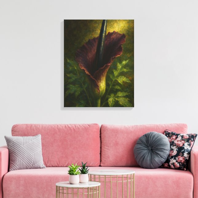 Lienzo Voodoo Lily: Toxic Elegance Impressionist Art (Insitu (Sala de estar))