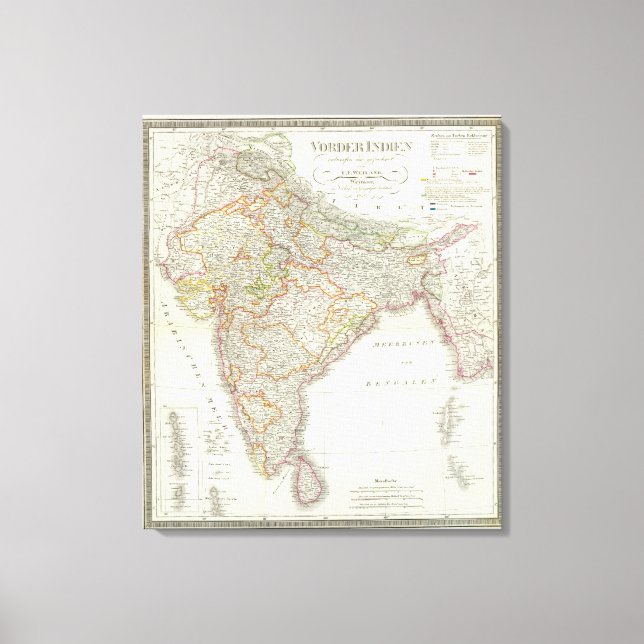 Lienzo Vorder Indien Asia del Sur (Anverso)
