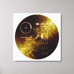 Lienzo Voyager 1 + 2 Sonidos de la Tierra Disco Cubierta