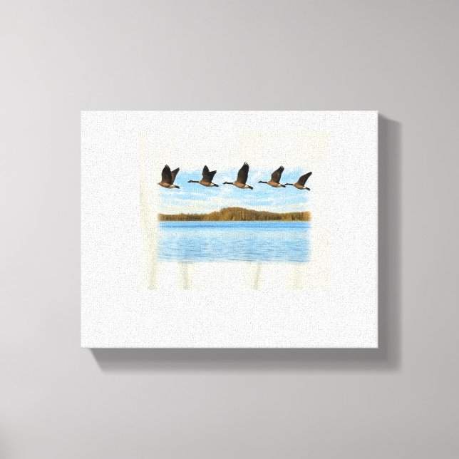 Lienzo Vuelo de formación de V (Anverso)