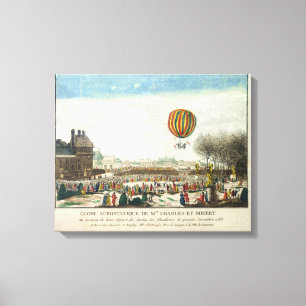 Lienzo Vuelo de Jacques Charles y de Nicholas Roberto