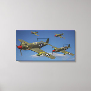 Lienzo Vuelo de los bombarderos de buceo A-36 Apache