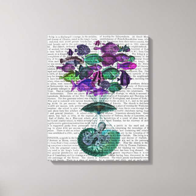 Lienzo Vuelo Del Globo De Aire Caliente De Pescado (Anverso)