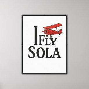 Lienzo Vuelo Sola: Alas Intrépidas