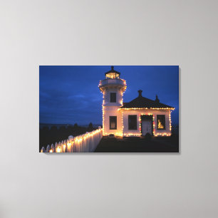 Lienzo WA, Mukilteo, Faro de Mukilteo, establecido 2