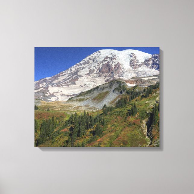 Lienzo WA, Parque Nacional Mt. Rainier, vista desde la (Anverso)