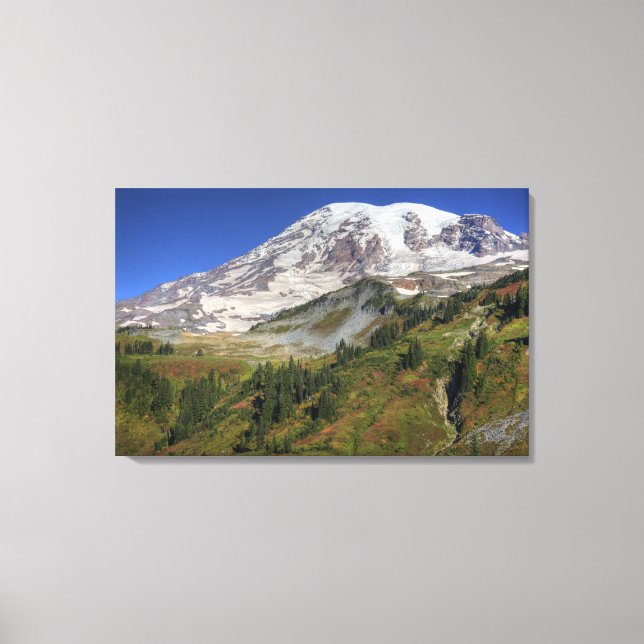 Lienzo WA, Parque Nacional Mt. Rainier, vista desde la (Anverso)