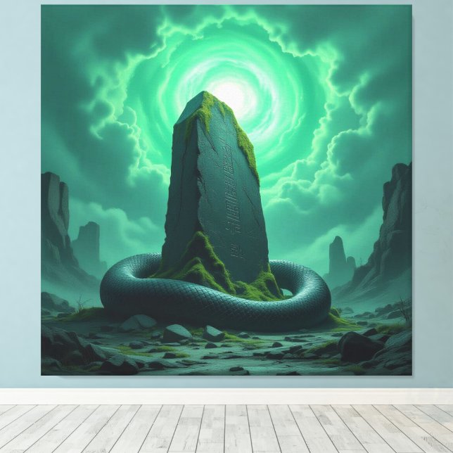 Lienzo Wächter der Energiequelle   (Insitu (piso de madera))