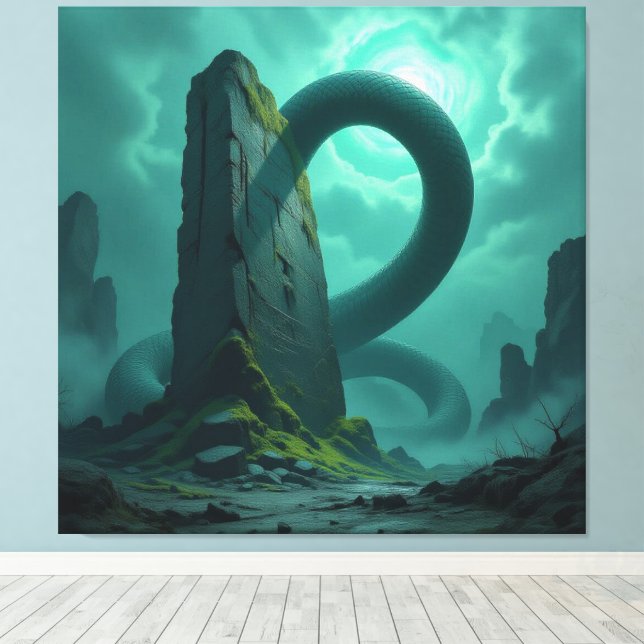 Lienzo Wächter der Energiequelle   (Insitu (piso de madera))