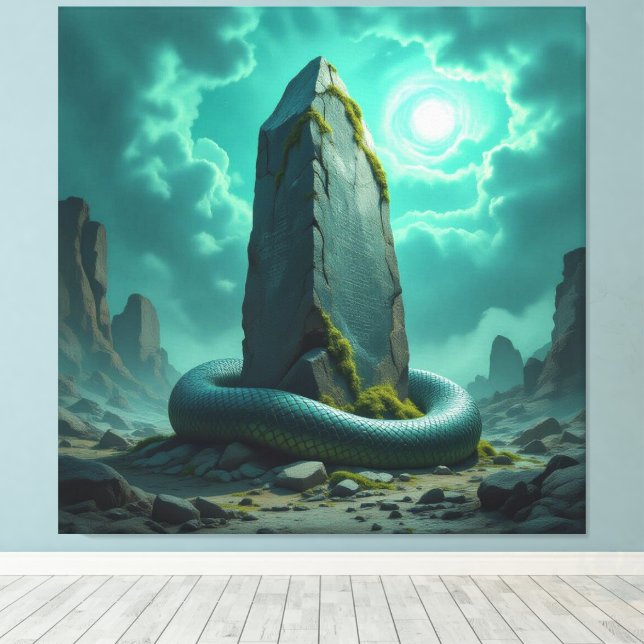 Lienzo Wächter der Energiequelle   (Insitu (piso de madera))