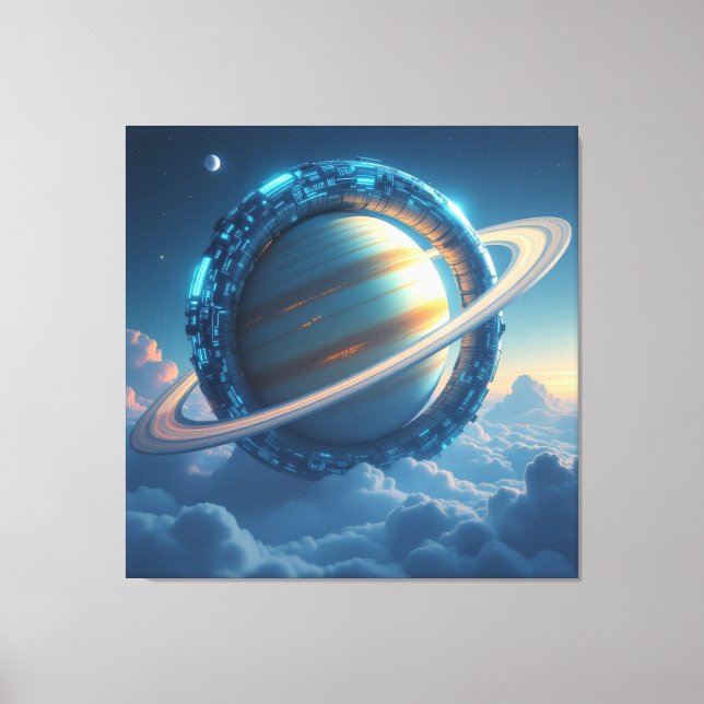 Lienzo Wächter des Saturn – Die kosmische Schlange (Anverso)