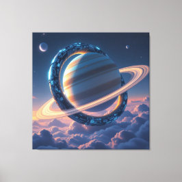 Lienzo Wächter des Saturn – Die kosmische Schlange