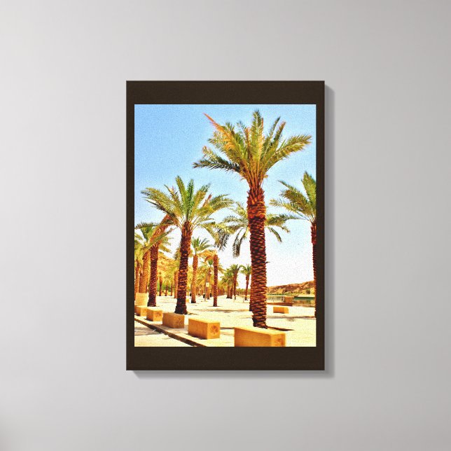 Lienzo Wadi Namar Date Trees (Anverso)