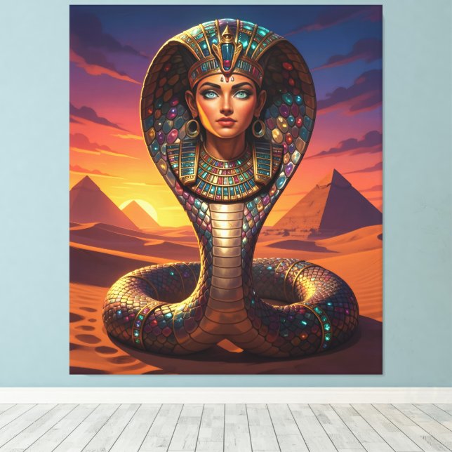 Lienzo Wadjet – Egyptian Cobra Goddess´7 (Insitu (piso de madera))