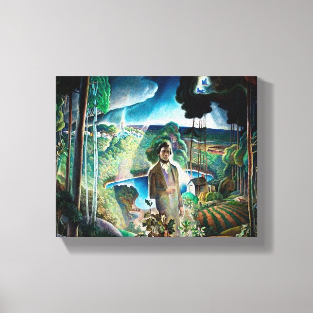 Lienzo Walden Pond revisitado por Newell Convers Wyeth (Anverso)