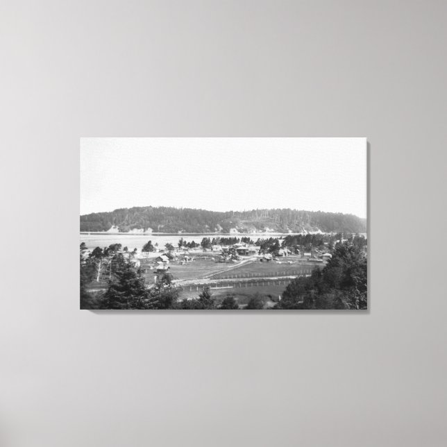 Lienzo Waldport, la ciudad de Oregon con vistas al norte (Anverso)