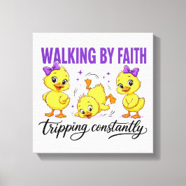 Lienzo Walking By Faith Ducks Canvas 