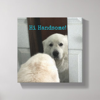 Lienzo Wall Art Dog in Mirror