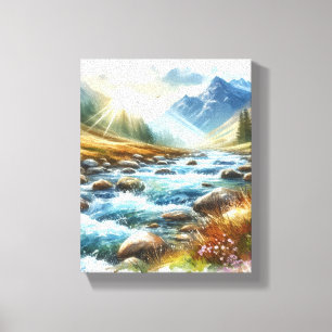 Lienzo WALL ART Mountain Paisaje Imprimir