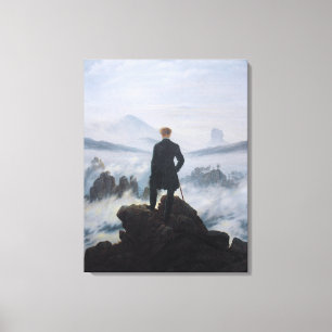 Lienzo Wanderer de Friedrich sobre el mar de la niebla
