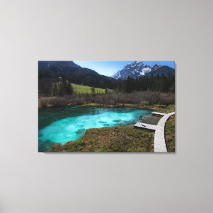 Lienzo Wanderlust en Zelenci, Eslovenia