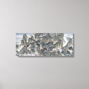 Lienzo Wang Hui Ji'nan al monte Tai
