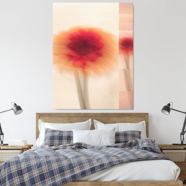 Lienzo Warm Neutral Abstract Floral Wall Decor (Insitu(Dormitorio))
