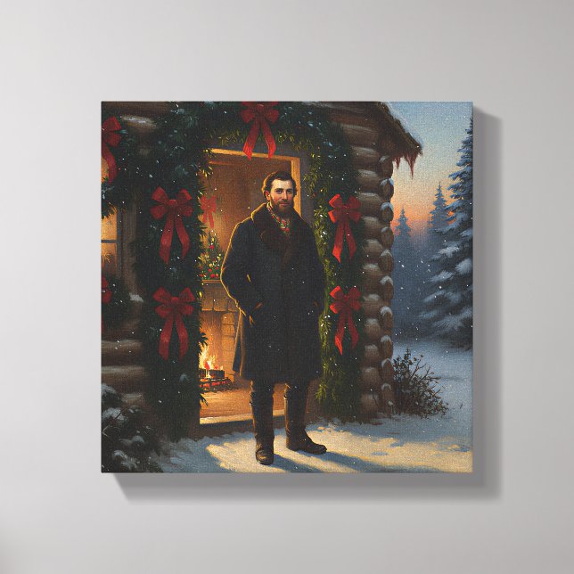 Lienzo Warm Welcome: Eastman Johnson Holiday Glow (Anverso)