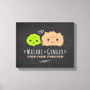 Lienzo Wasabi y Jengibre Juntos por Siempre