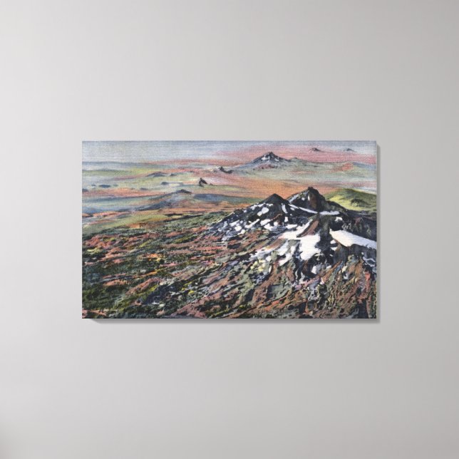 Lienzo Washington - Aerolíneas de la Cordillera de Cascad (Anverso)