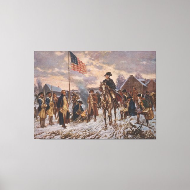 Lienzo Washington en Valley Forge por Edward Percy Moran (Anverso)