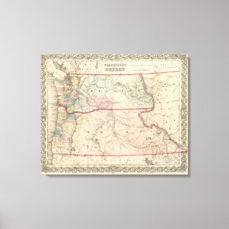 Lienzo Washington, Oregón, Idaho y Montana