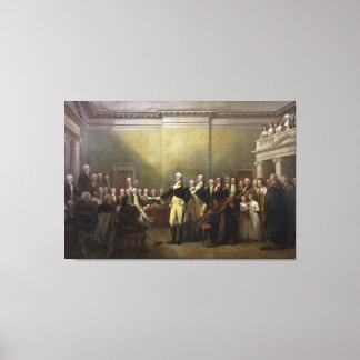 Lienzo Washington renuncia a su Comisión John Trumbull