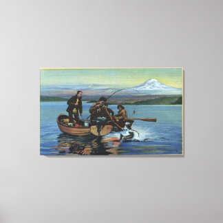 Lienzo Washington - Vista de los pescadores atrapando un 