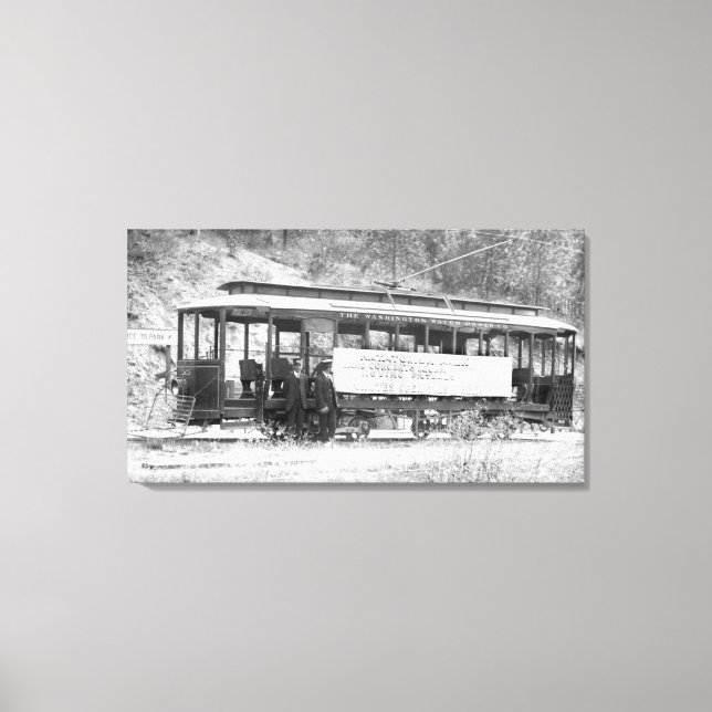 Lienzo Washington Water Power Co. Trolly (Anverso)