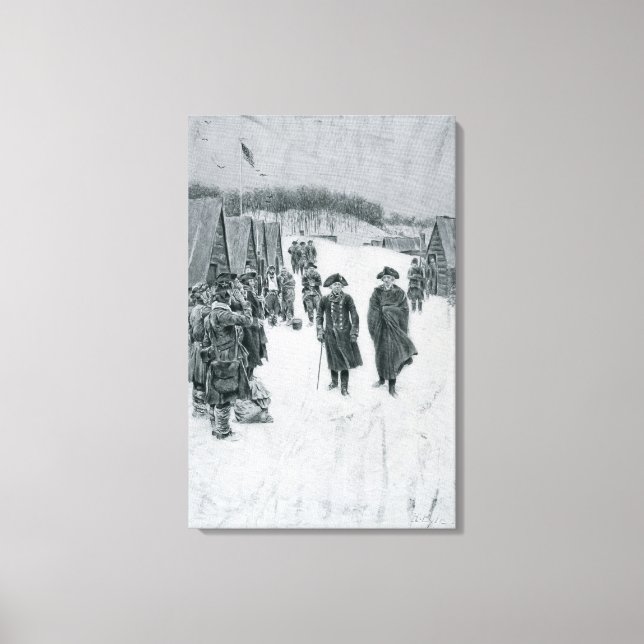 Lienzo Washington y Steuben en Valley Forge (Anverso)