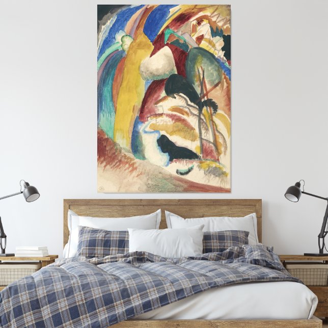 Lienzo Wassily Kandinsky - Borrador para 'Imagen con Blan (Insitu(Dormitorio))