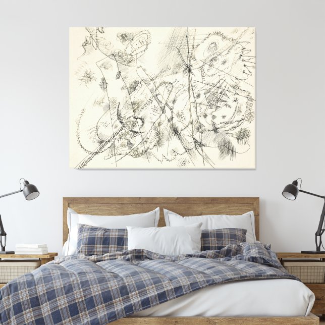 Lienzo Wassily Kandinsky - Design for an etching (1913) (Insitu(Dormitorio))