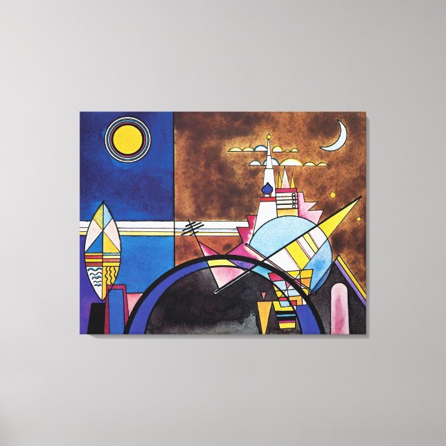Lienzo Wassily Kandinsky - Gran Puerta De Kiev Abstracto (Anverso)