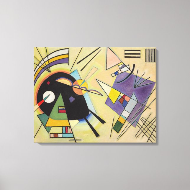 Lienzo WASSILY KANDINSKY - Negro y violeta (Anverso)