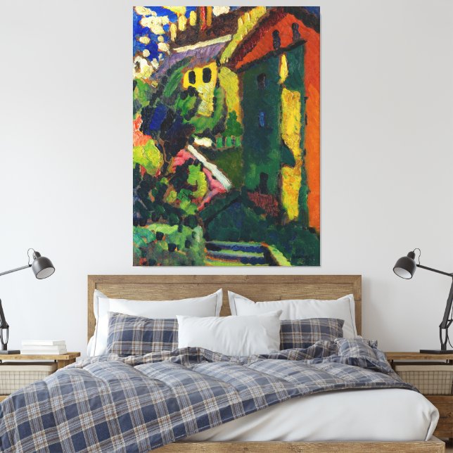 Lienzo Wassily Kandinsky - Treppe zum Schloss (Murnau) (Insitu(Dormitorio))