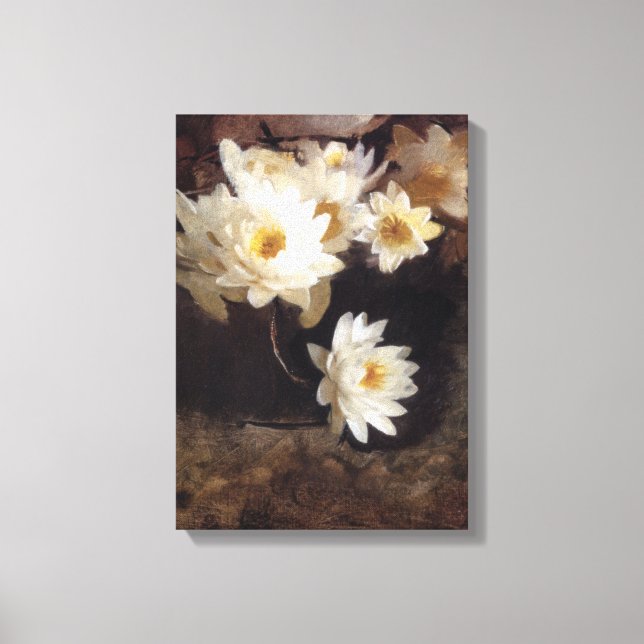 Lienzo Water Lilies (por Abbott Henderson Thayer) (Anverso)