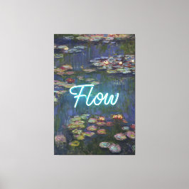 Lienzo Water Lilies Remix – Neon “FLOW” Wall Art & Gifts