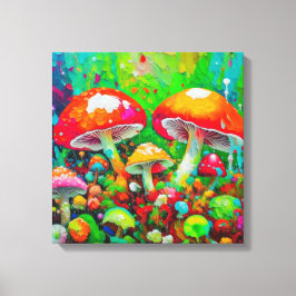 Lienzo Watercolor Abstract Mushrooms