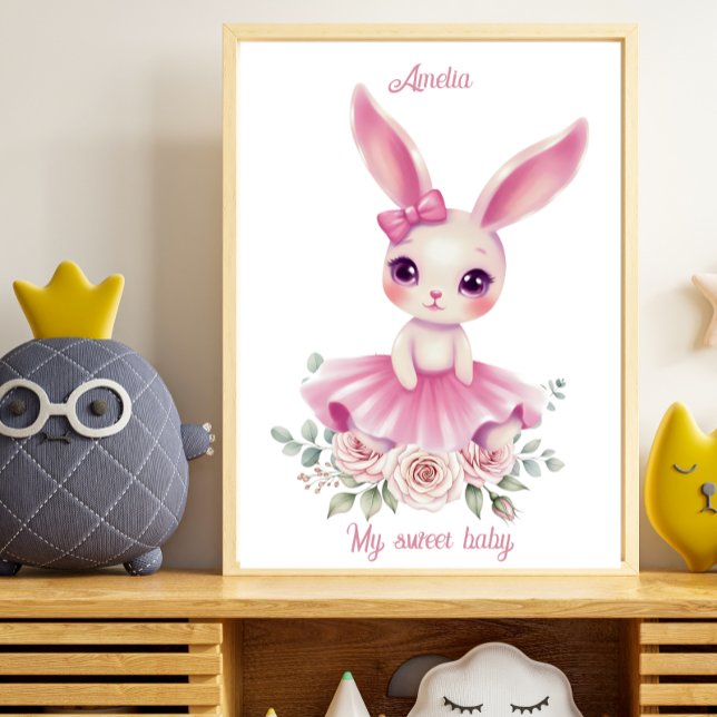 Lienzo Watercolor Ballerina Bunny Nursery (Subido por el creador)