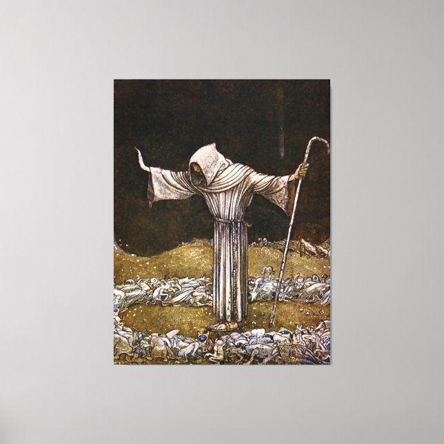 Lienzo Watercolor de "Brother Martin" por John Bauer (Anverso)