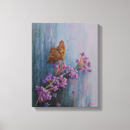Lienzo Watercolor Flower and Butterfly
