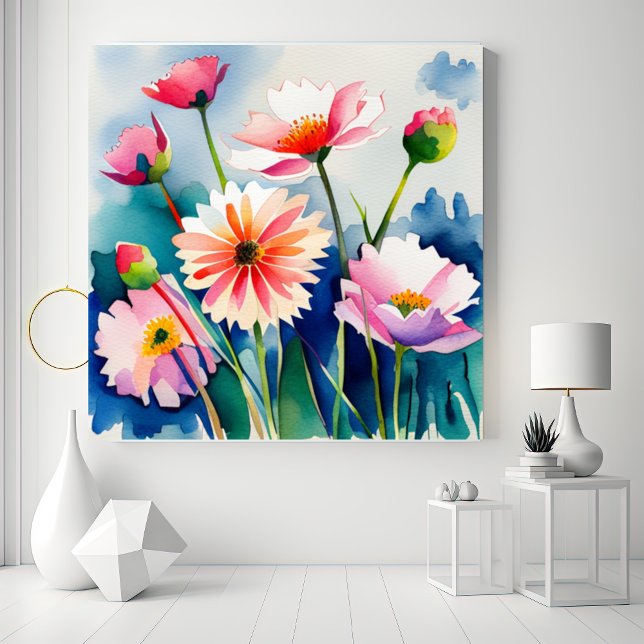 Lienzo Watercolor Flowers - 3 - Canvas (Subido por el creador)