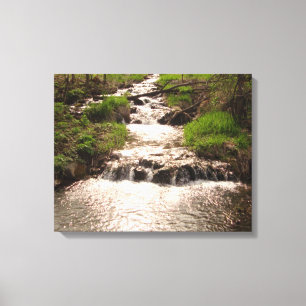 Lienzo Waterfall Nature Woods Fotograma Canvas Print MN