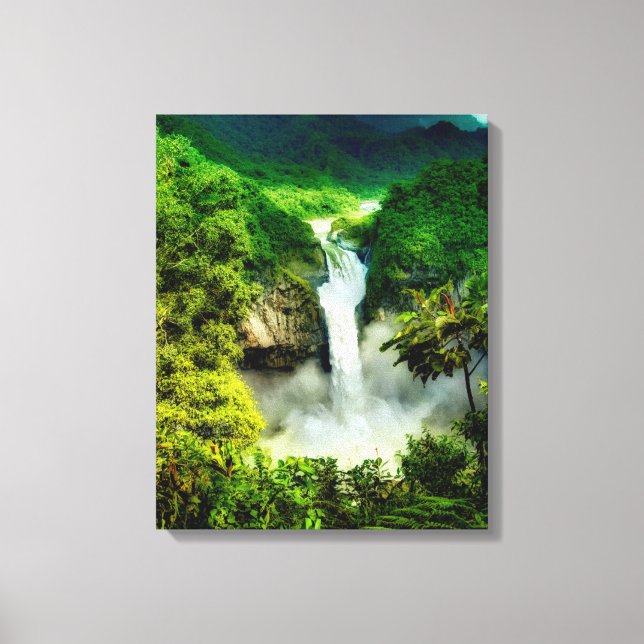 Lienzo Waterfalls | San Rafael Falls, Ecuador (Anverso)
